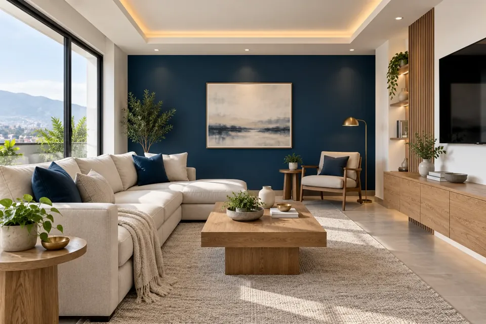 Concepto de renovación de una sala residencial