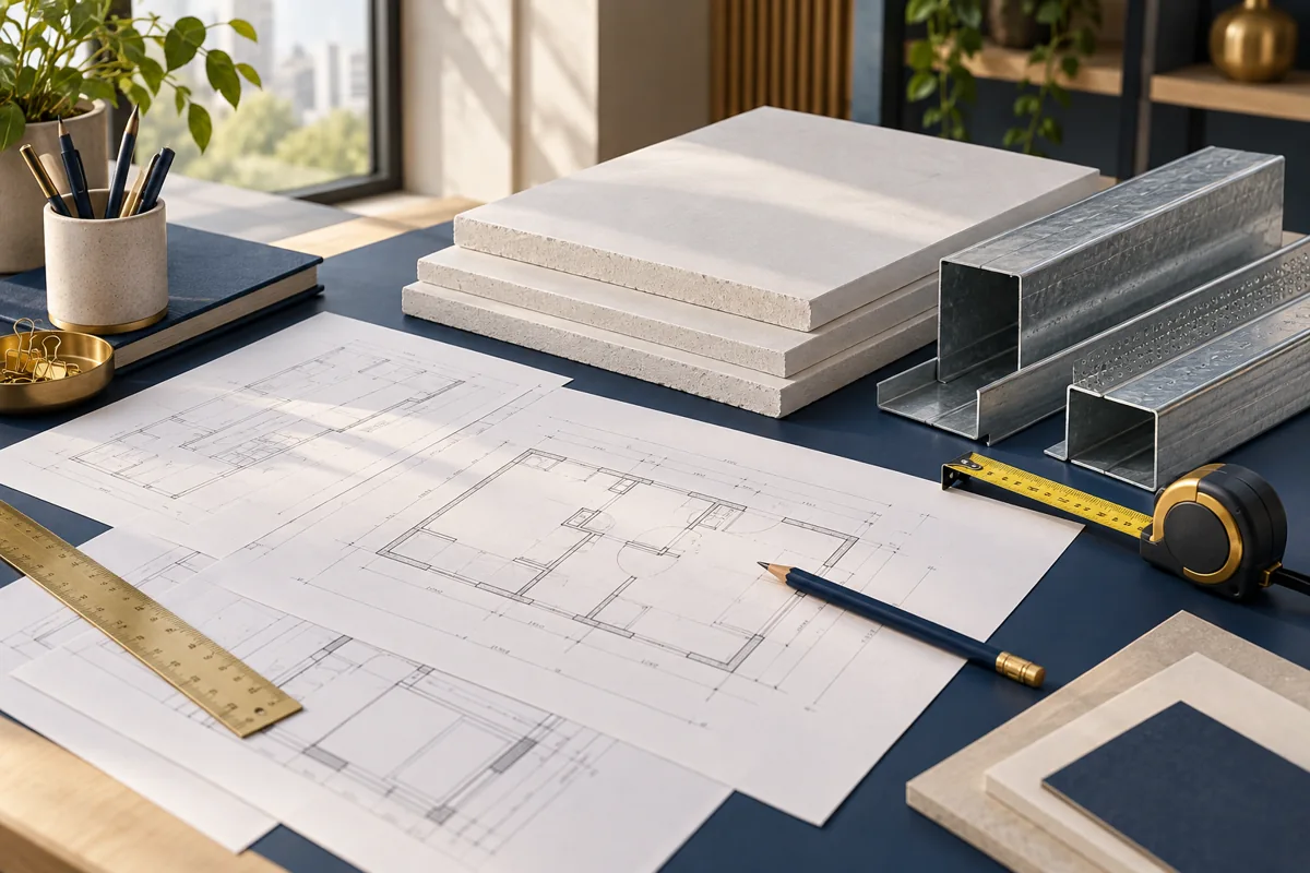 Imagen conceptual para planificar materiales y acabados