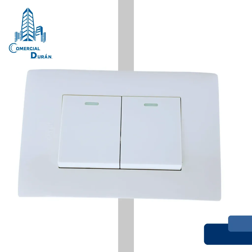 [FI00016] INTERRUPTOR DOBLE 15A 125V BLANCO EVLITE/LINEA SIENA 00629286