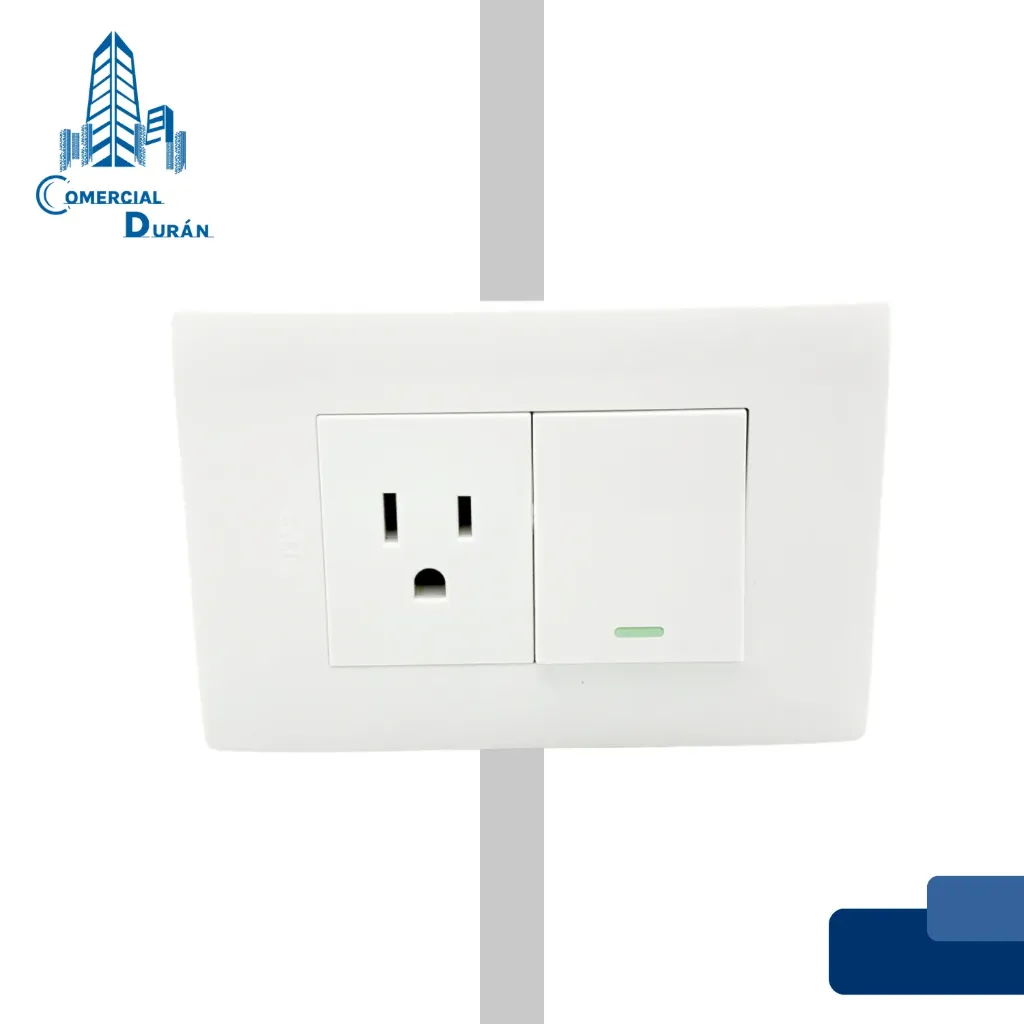 [FI00022] INTERRUPTOR SENC+TOMA
2P-T 15A 125V BLANCO
EVLITE/LINEA SIENA 00629289