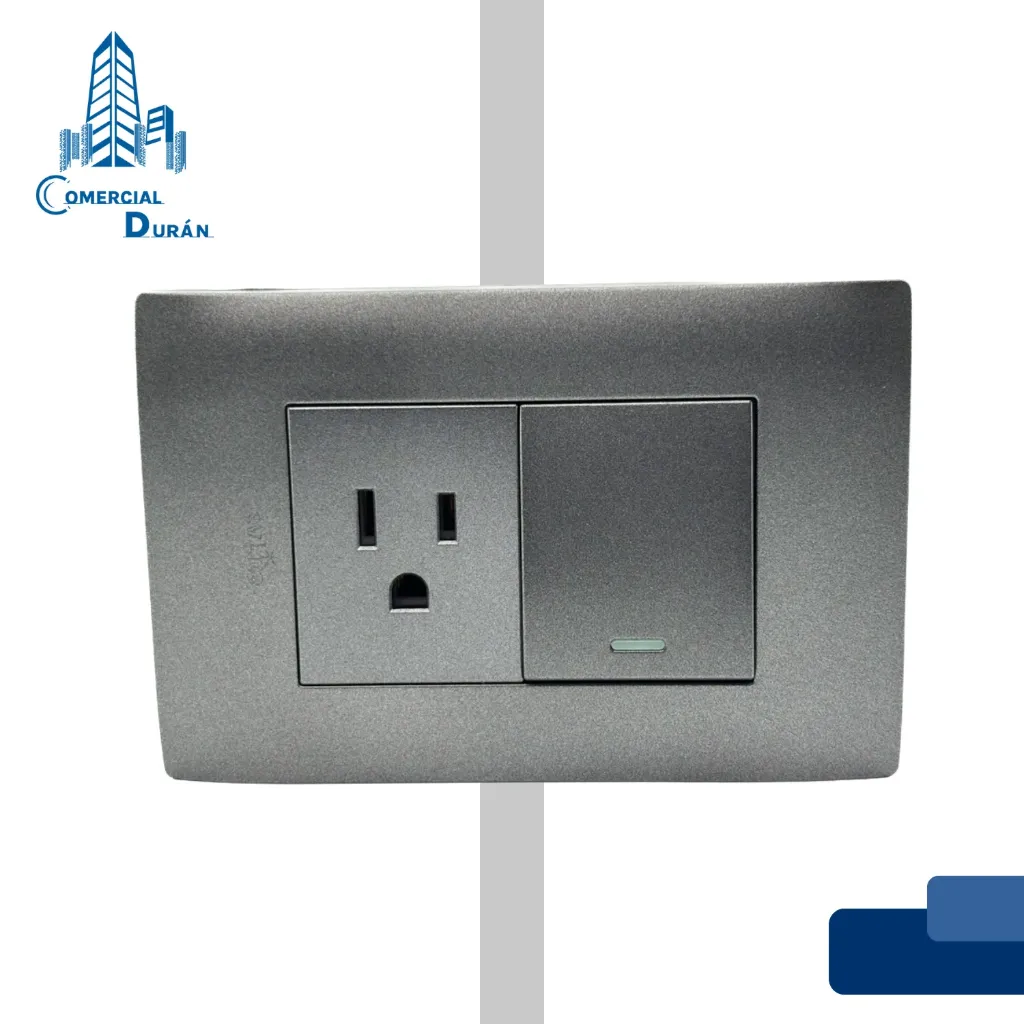 INTERRUPTOR SENC+TOMA
2P+T 15A 125V GRIS
EVLITE/LINEA SIENA 00629290