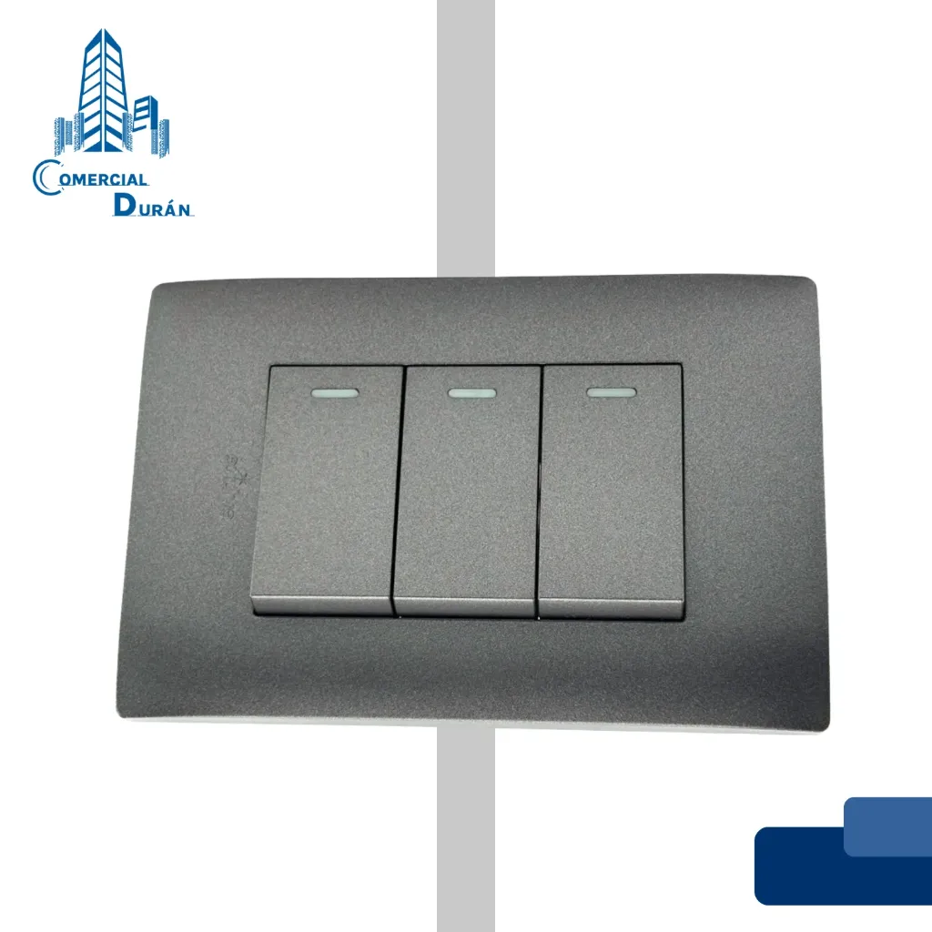 [FI00033] INTERRUPTOR TRIPLE 15A
125V GRIS EVLITE/LINEA
SIENA 00629293